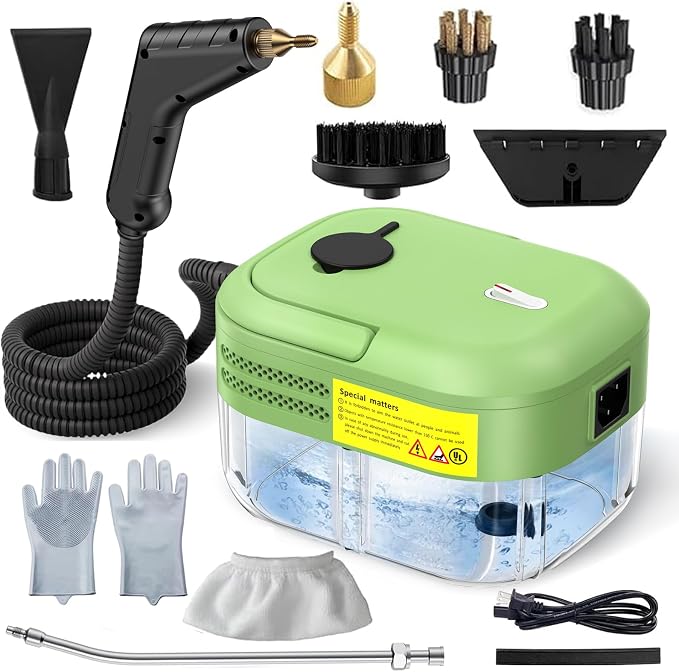 8-in-1 Handheld Steam Cleaner, 2200W High Pressure Steam Cleaner, 1.2L Portable by Hombasing