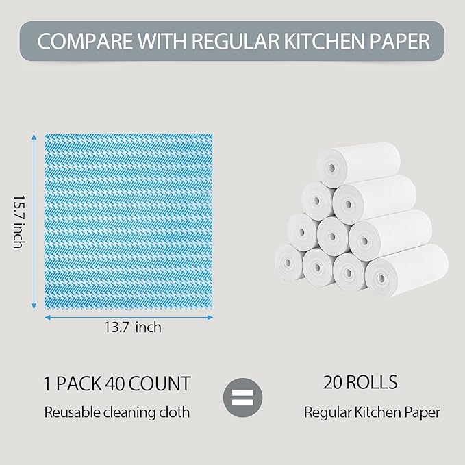 Disposable Dish Cloths, Machine Washable J Cloth, Heavy Duty Handy Cleaning - Image 2