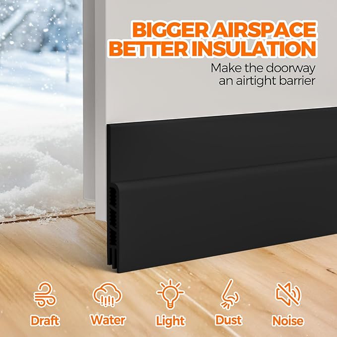 Holikme Door Draft Stopper Under Door Draft Blocker Insulator Doors Sweep - Image 2
