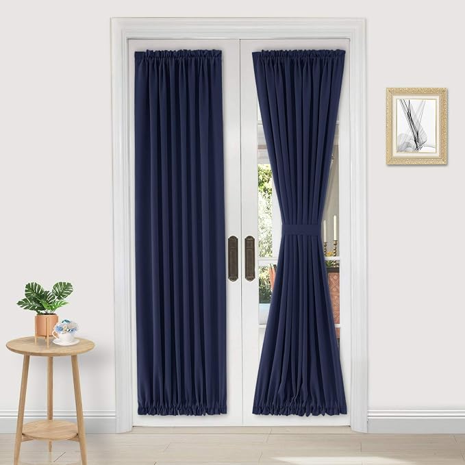 DWCN French Door Curtains – Rod Pocket Thermal Blackout Curtain by DWCN