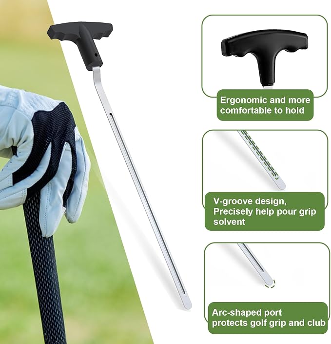 Golf Grip Removal Tool and Golf Grip Tape Removal Tool, V-Groove Grip Remover - Image 6
