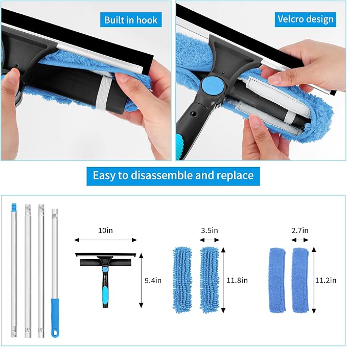 Professional 72'' Window Squeegee Cleaning Washing Tool/Kit - Image 5
