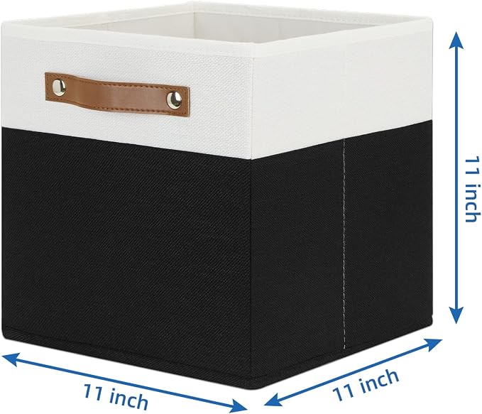 Temary 11 inch Cube Storage Bin 4 Pack Fabric Storage Cubes - Image 2