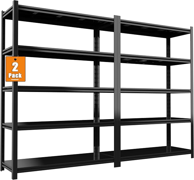 84“H Garage Shelving Heavy Duty Storage Shelves 3000 LBS Adjustable 5 Tier by Howzone