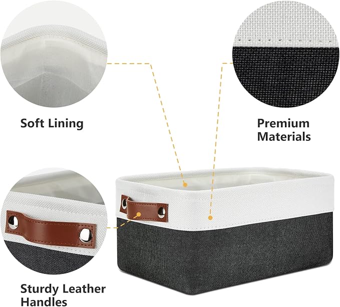 DULLEMELO Small Storage Baskets 6 Pack, Fabric Collapsible Gift Storage Baskets - Image 3