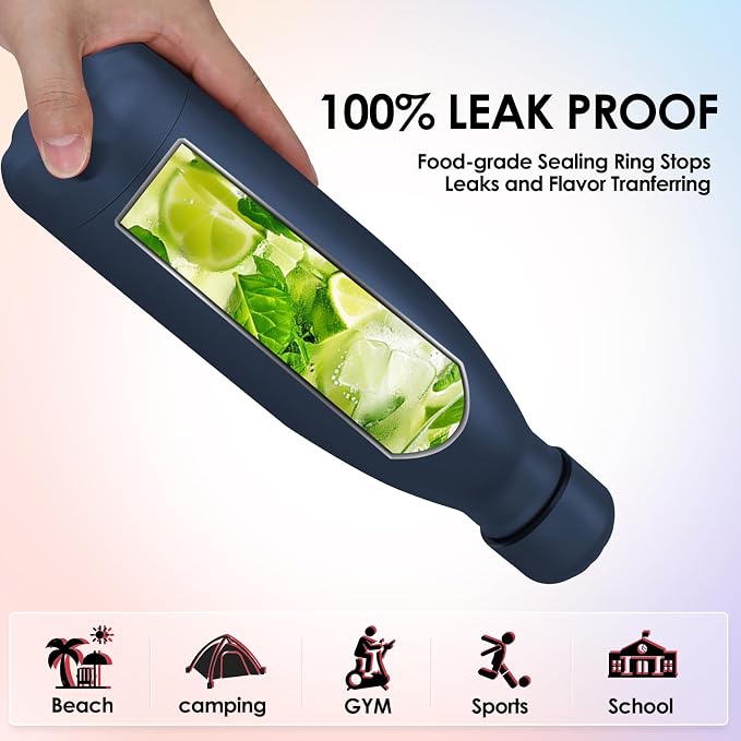 25oz Cola-Bottle Shaped Stainless Steel Leak-proof Water Bottle, Double Wall - Image 5