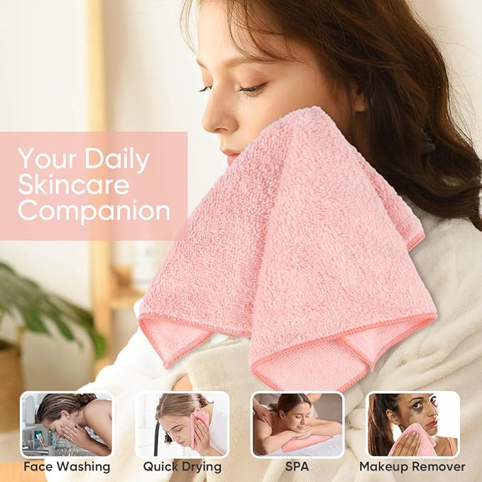 HOMEXCEL Microfiber Washcloths 12 Pack, Highly Absorbent and Soft Face Towel - Image 4