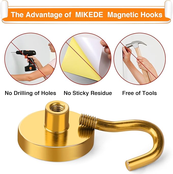 MIKEDE Magnetic Hooks Heavy Duty, 40 Lbs Magnet - Image 7