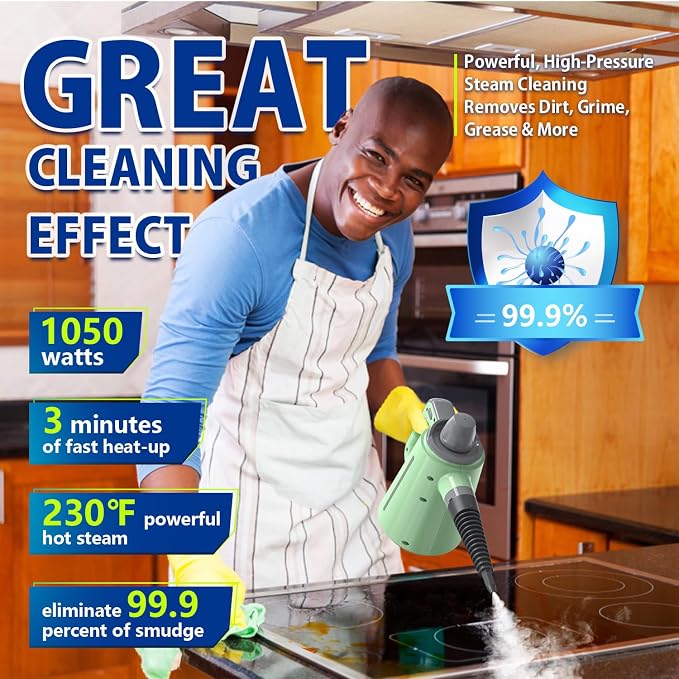 VeRosky Handheld Steam Cleaner, Pressurized Multi-Surface Steam Cleaner - Image 3