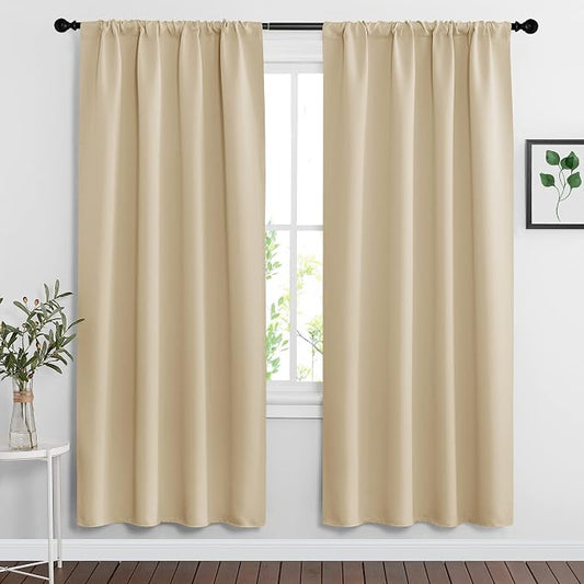RYB HOME Blackout Shades Curtains Window Dressing Energy Saving Curtain by RYBHOME