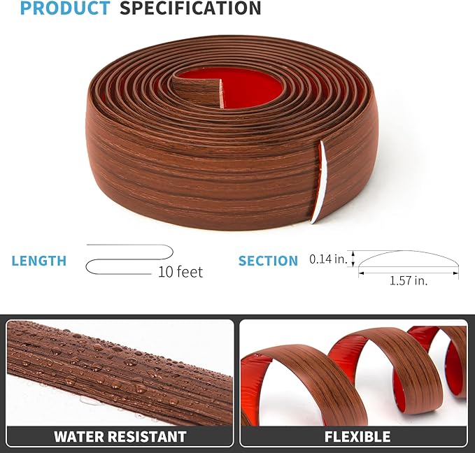 Art3d 10 FT Self Adhesive Vinyl Floor Transition Strip, Laminate Floor Strip - Image 4