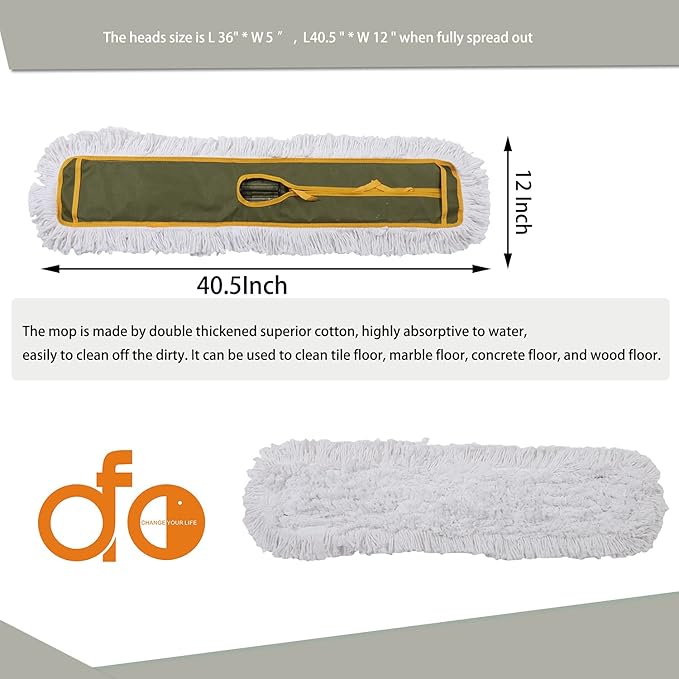 OFO 36inch Industrial Commercial Dust Mop 2 Sets //Heavy Duty Dust Mop // - Image 4
