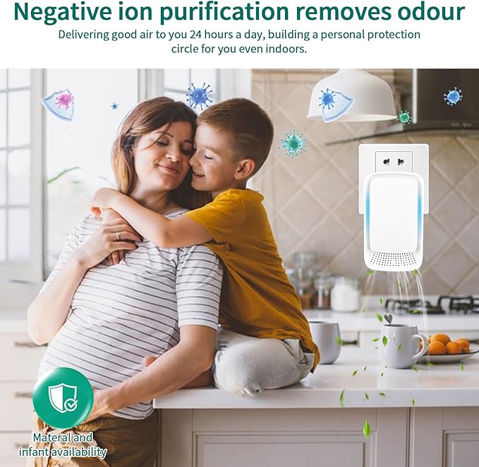 Plug-In Ionic Air Purifier, Home Air Ionizer, Silent Filterless Air Purifier - Image 3