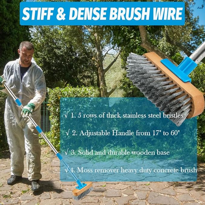 YONILL Stainless Steel Deck Scrub Brush - Image 4