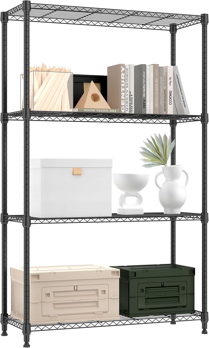 1000 lbs 4 Tier Shelf Metal Storage Shelves Shelving Wire Rack Heavy Duty