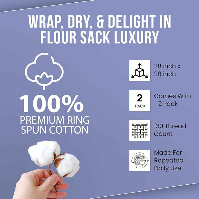 WHITEWRAP Flour Sack Towels| Tea Towel - Image 5