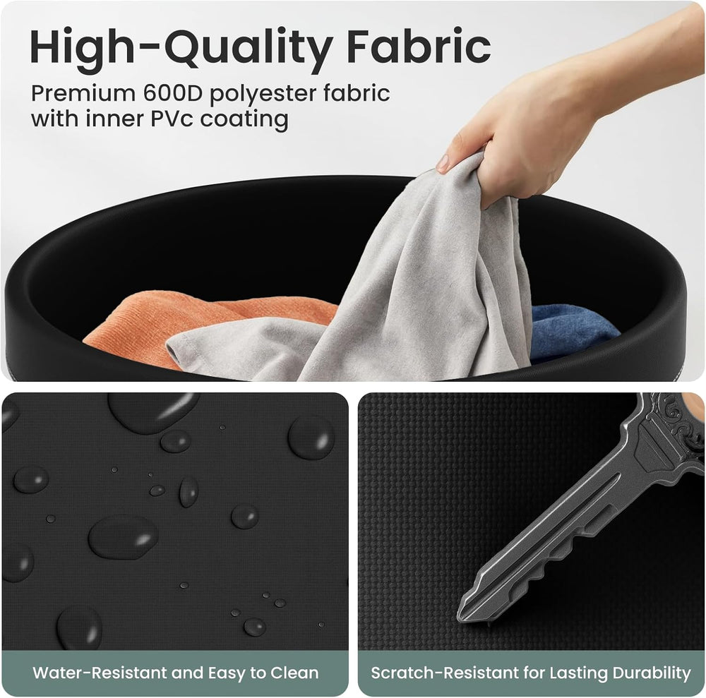 Aduanbang 170L Laundry Basket with Wheels, Rolling Hamper with Removable Bag ...