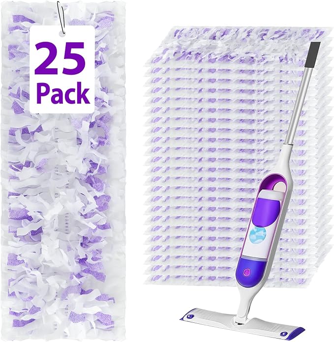25 Count ‌Disposable Heavy-Duty Power Mop Pads Refills by Unknown