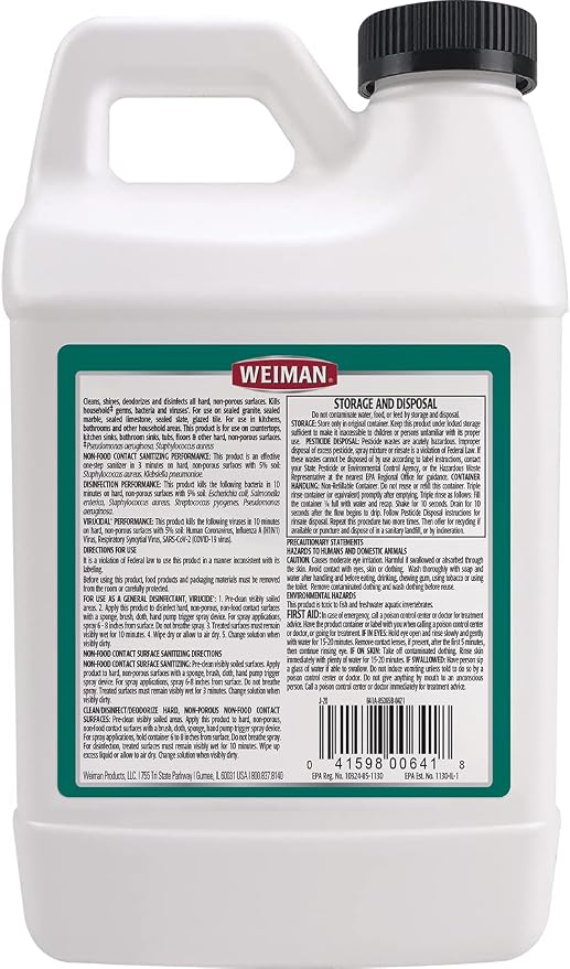 Weiman Disinfecting Granite Cleaner & Polish Value Pack - 24 oz Spray Bottle - Image 2