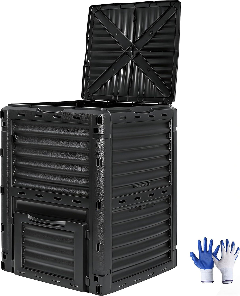 SUPER DEAL 80 Gallon Compost Bin, Outdoor 300 L Garden Composter, Large Capac...