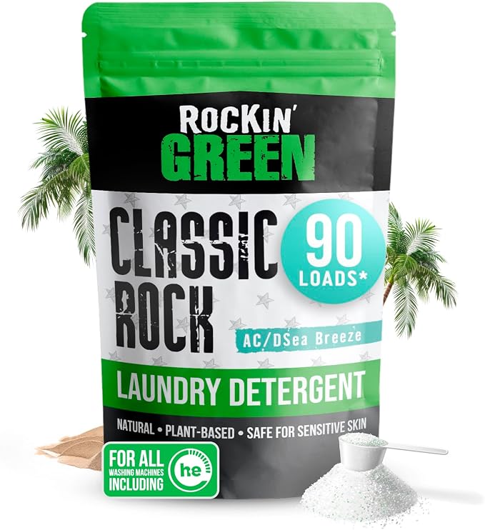 Rockin' Green Classic Rock Laundry Detergent, Plant based, All Natural Laundry by RockinGreen