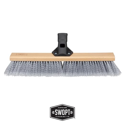 SWOPT 18” Premium Multi-Surface Push Broom Head — Indoor and Outdoor Push Broom - Image 2