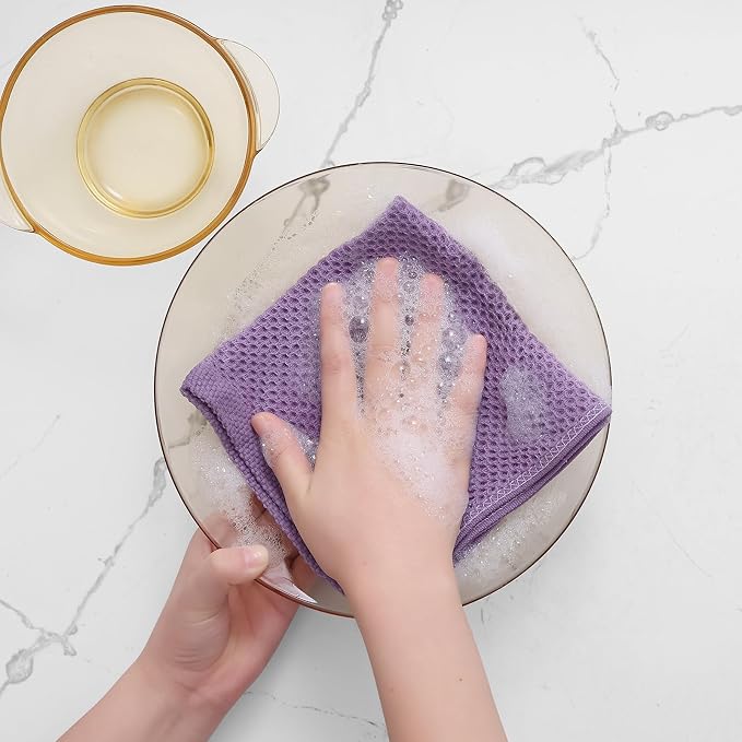Homaxy 100% Cotton Waffle Weave Kitchen Dish Cloths, Ultra Soft Absorbent Quick - Image 4