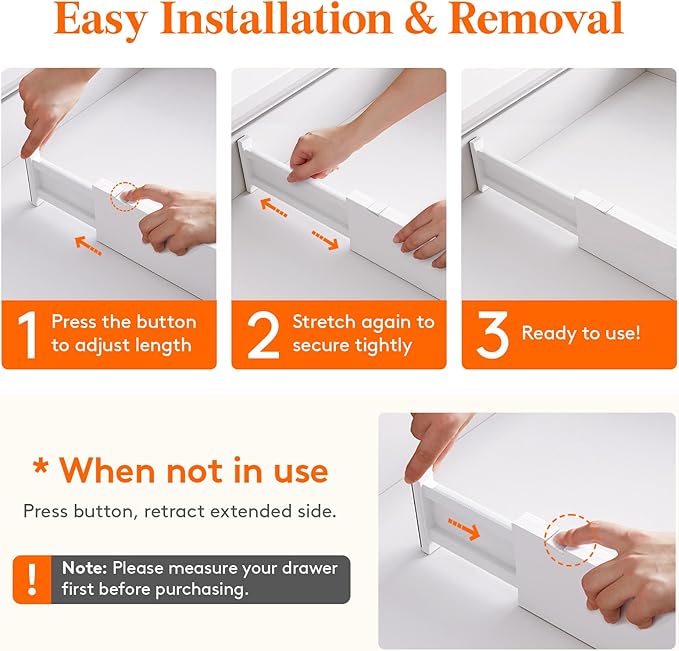 Lifewit 20 Pack Drawer Dividers 4" High, 11-17" Adjustable Dresser Drawer - Image 5