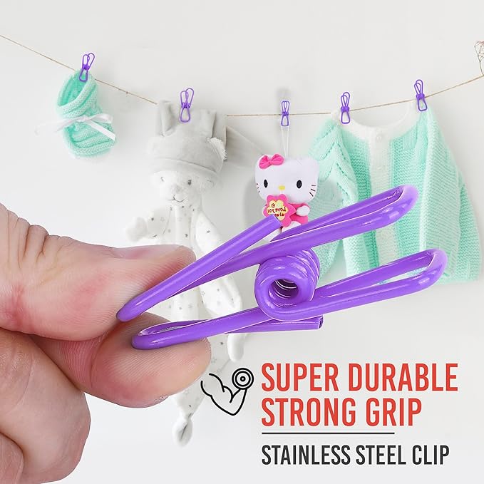 30 Pack Purple Chip Bag Clips for Food - Image 5