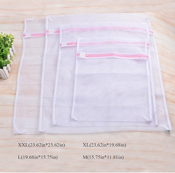 Pack of 5 Mesh Laundry Washing Bags-5 Large - Image 6