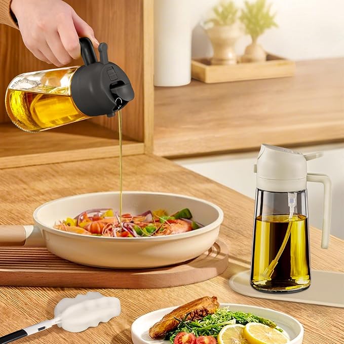 YARRAMATE 4Pcs 16oz/470ml Glass Olive Oil Sprayer Set - Image 9