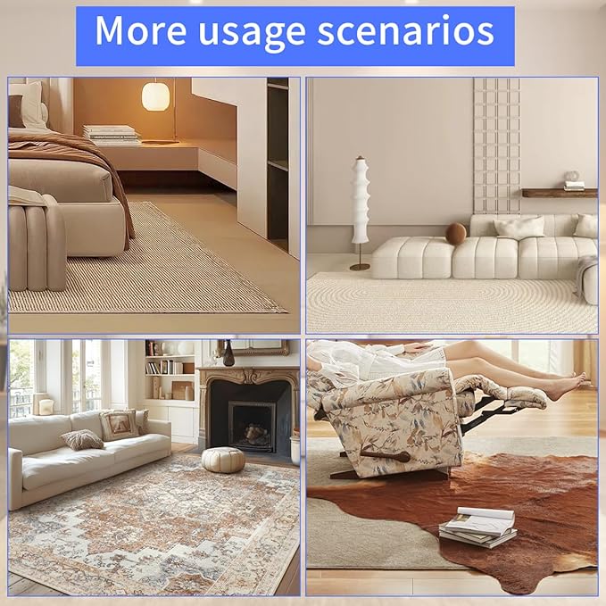 Extra Large Area Rug Cushioned Pad, 5x7 Ft Thick Felt Pad - Image 5