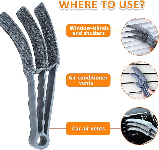 Microfiber Feather Duster, Window Blind Duster Brush, Blind Cleaner Tools - Image 5