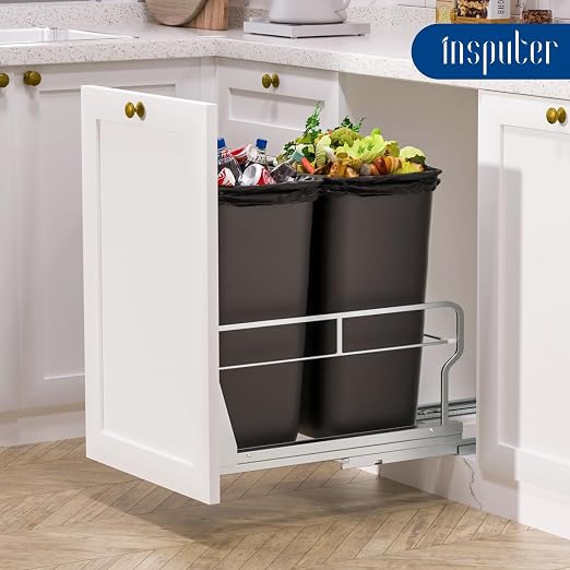 Insputer Dual Pull Out Trash Can Under Cabinet - Image 9