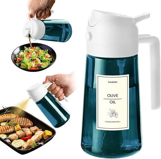 TrendPlain 16oz/470ml Blue Glass Olive Oil Sprayer by TrendPlain