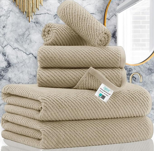 VOOVA & MOVAS Tan Bath Towels by VOOVAMOVAS