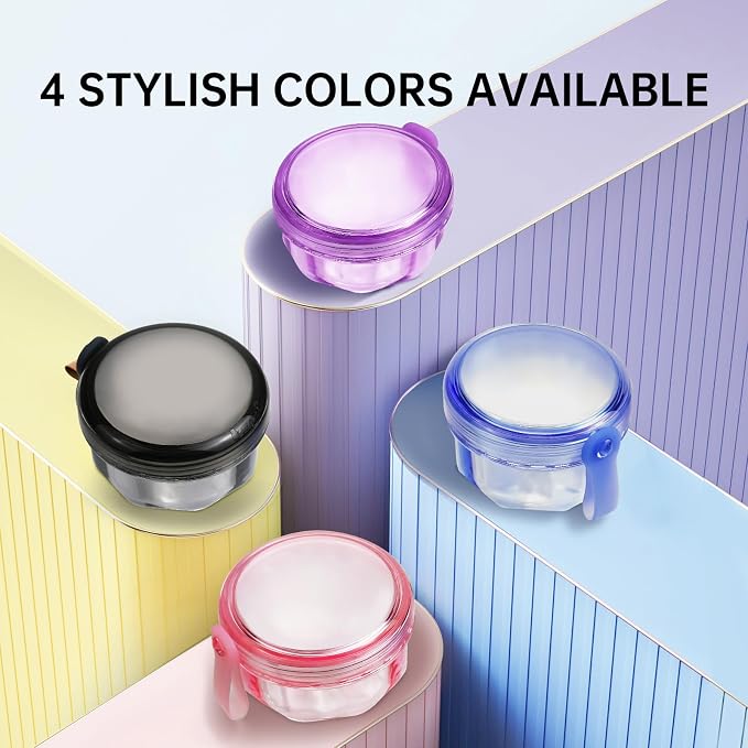 Leakproof Denture Case Purple Denture Soaking Cup False Teeth Container - Image 9
