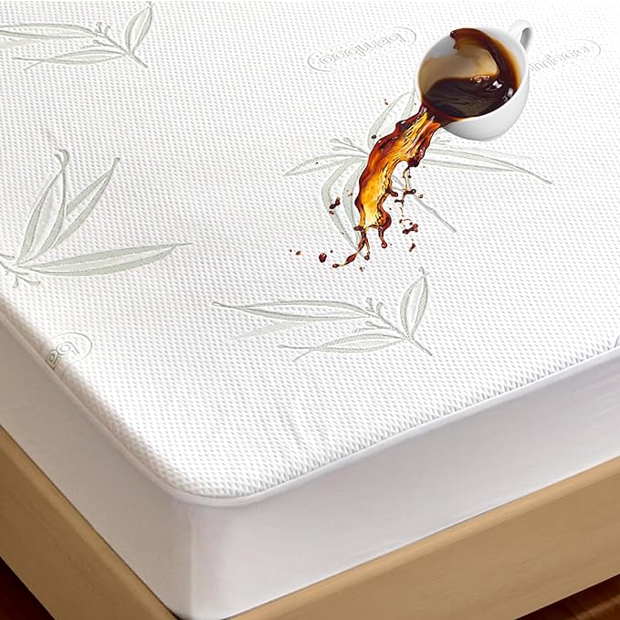 Twin Mattress Protector Waterproof Mattress Pad Washable Bamboo Rayon Mattress by SoftHour