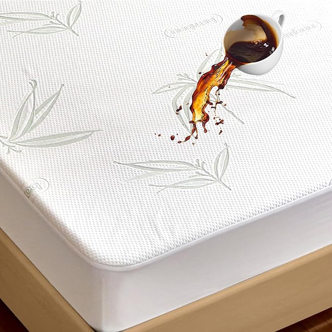 Twin XL Mattress Protector Waterproof Mattress Pad Washable Bamboo Rayon by SoftHour