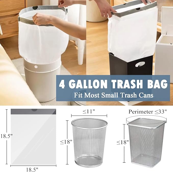 Small Trash Bags 4 Gallon - Image 4