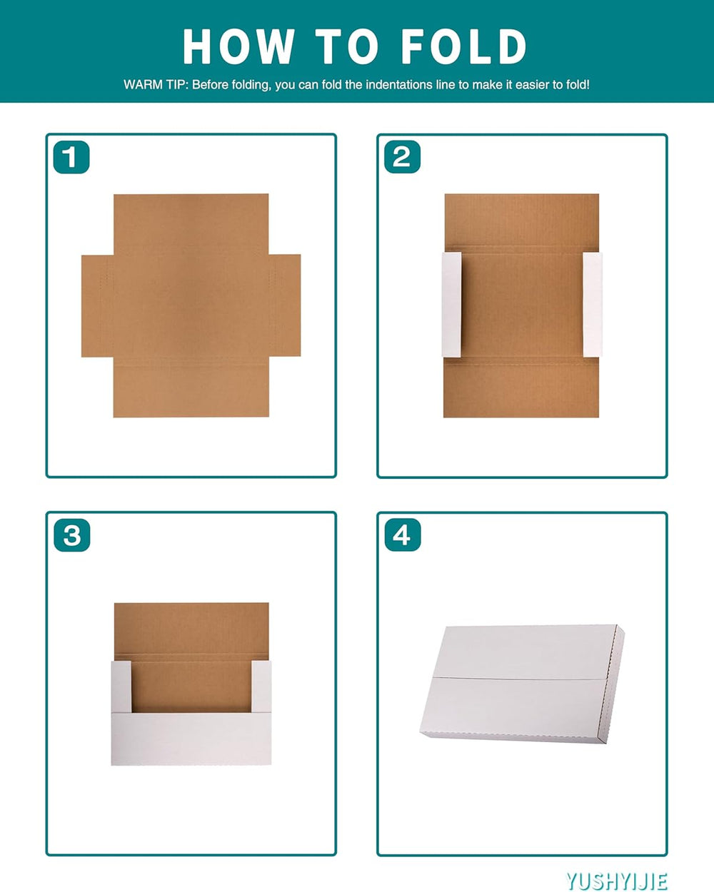 50 Pack 9x6x1.3 inch Small Shipping Boxes for DVD, Book Mailers