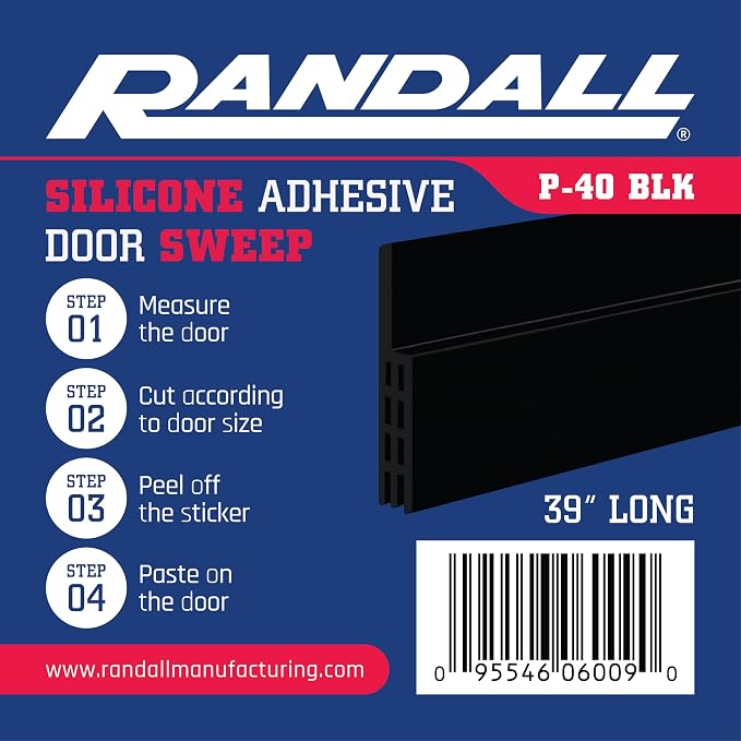 Adhesive Backed Door Draft Stopper – Silicone Under Door Sweep - Image 7