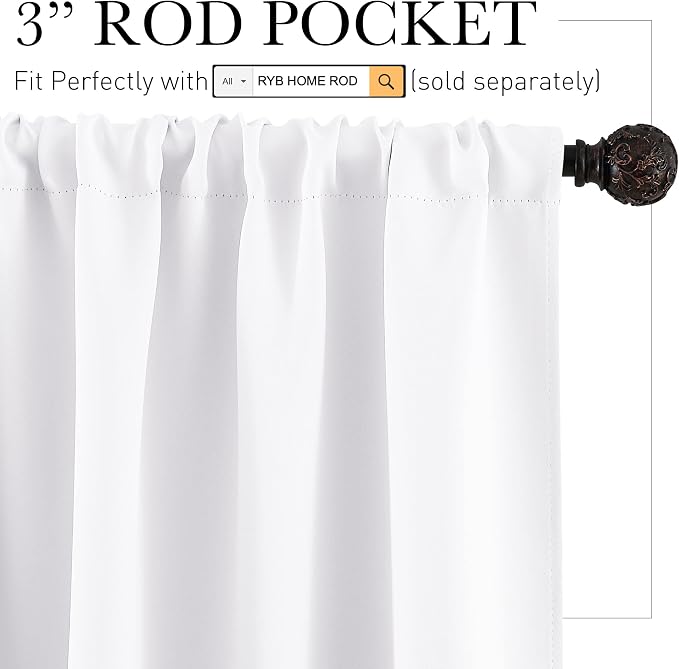 RYB HOME Room Darkening Curtains - Image 2