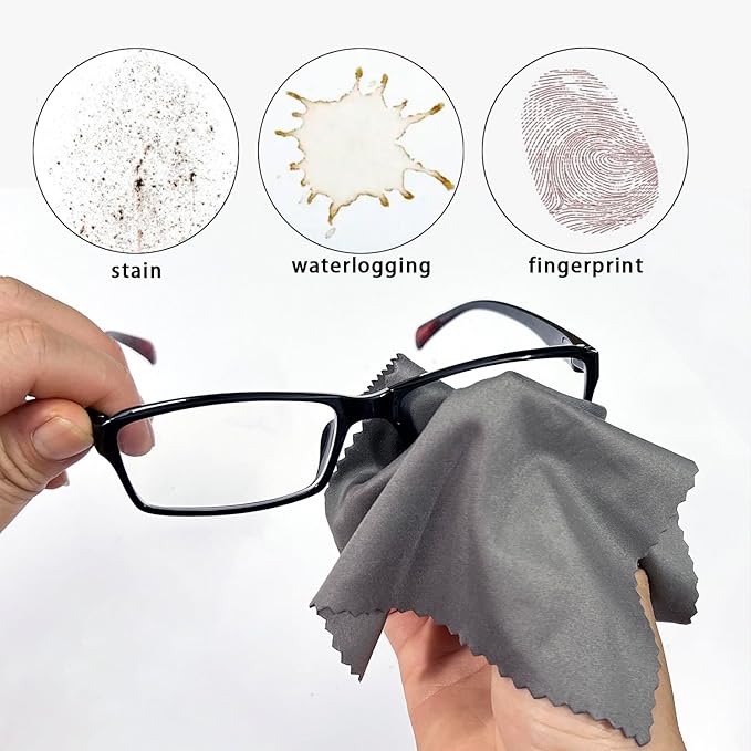 Microfiber Cleaning Cloths, 6x7 Inch – Soft Lens & Glasses Cleaning Cloth - Image 3