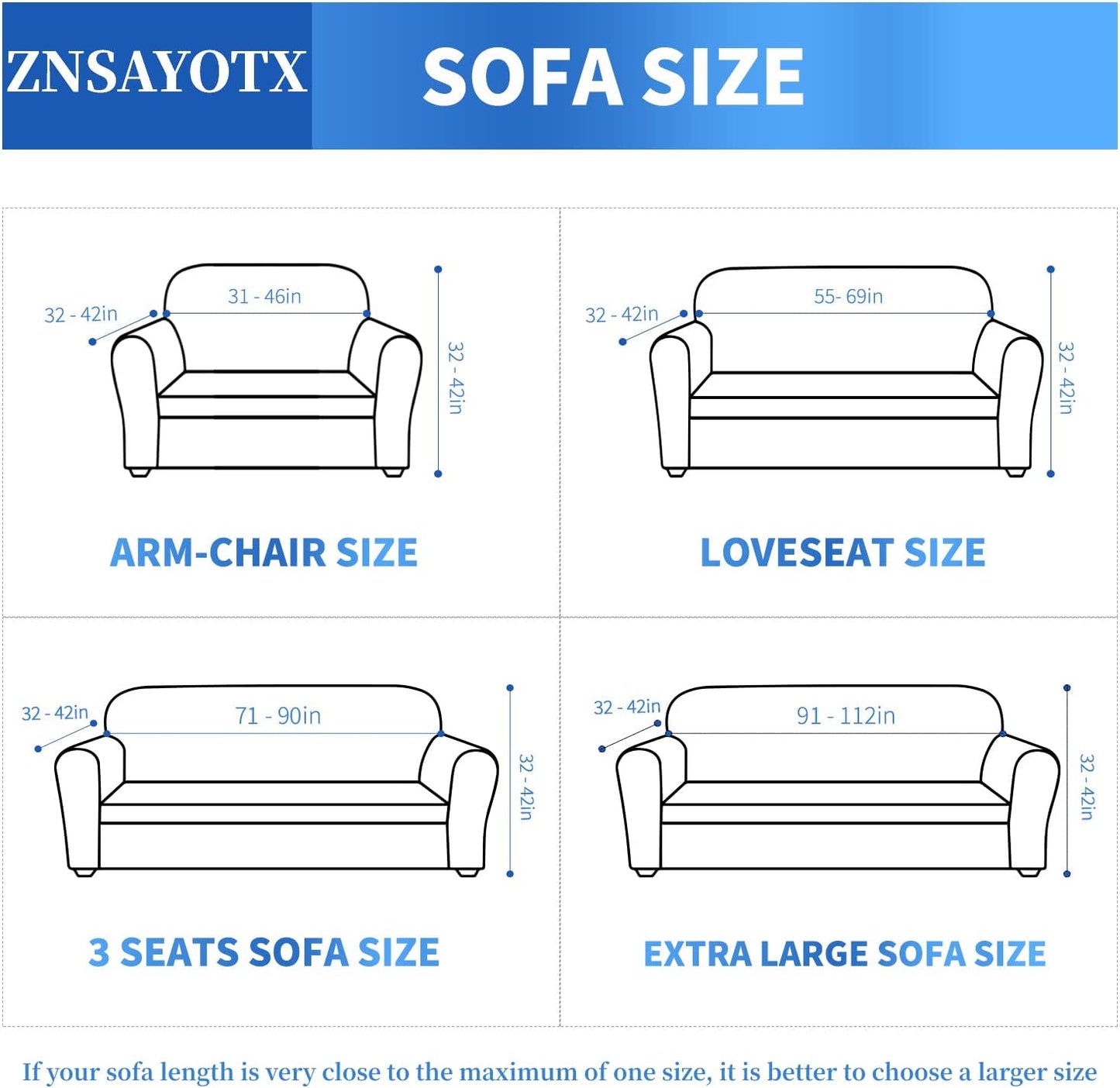ZNSAYOTX 1 Piece Jacquard Couch Covers for 3 Cushion Couch Living Room High Stretch Sofa Cover Pets Dogs Friendly Anti Slip Thickened Slipcovers Furniture Protector (Sofa, Light Grey)