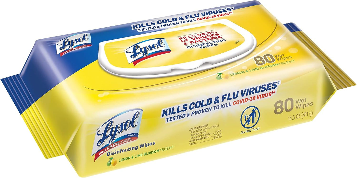 Lysol Handi-Pack Disinfecting Wipes, Brighter Horizon, Country Scent, (Pack of 4 - 320ct Total)