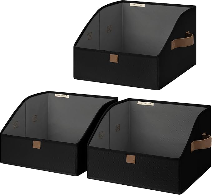 StorageWorks Closet Storage Bins, Trapezoid Organizer Box by StorageWorks