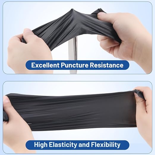 JMU Medical Nitrile Exam Gloves XL, 3.5Mil Disposable Black Nitrile Gloves - Image 3