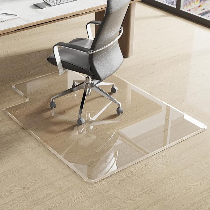 Beveled Edge Irregular Office Chair Mat - Image 4