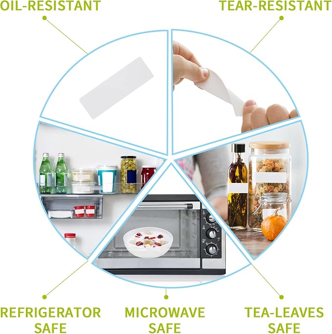 Removable Freezer Labels Stickers, 1 x 3 Inch Blank Removable Freezer Labels - Image 2